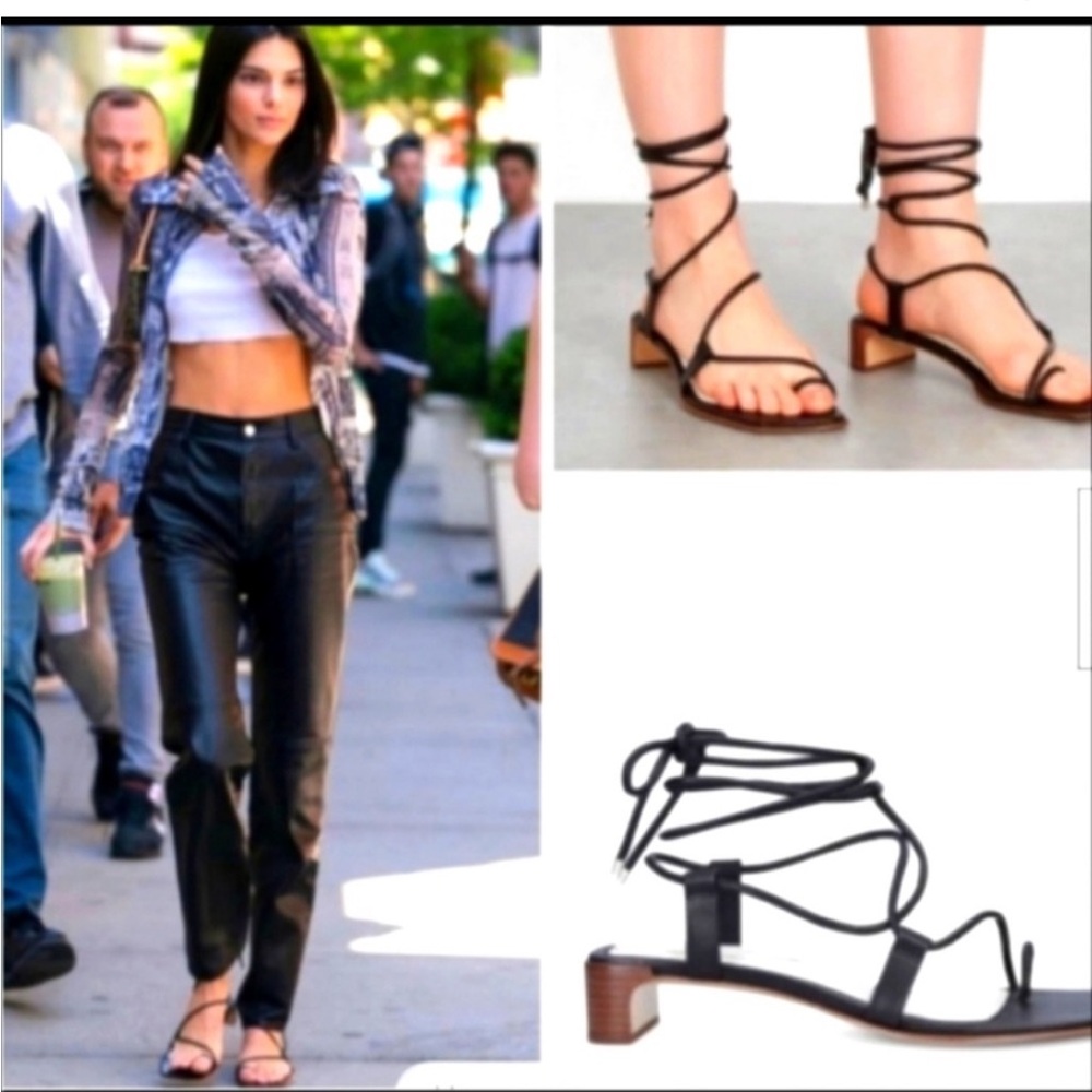 Rag and bone Cindy ankle tie sandal black